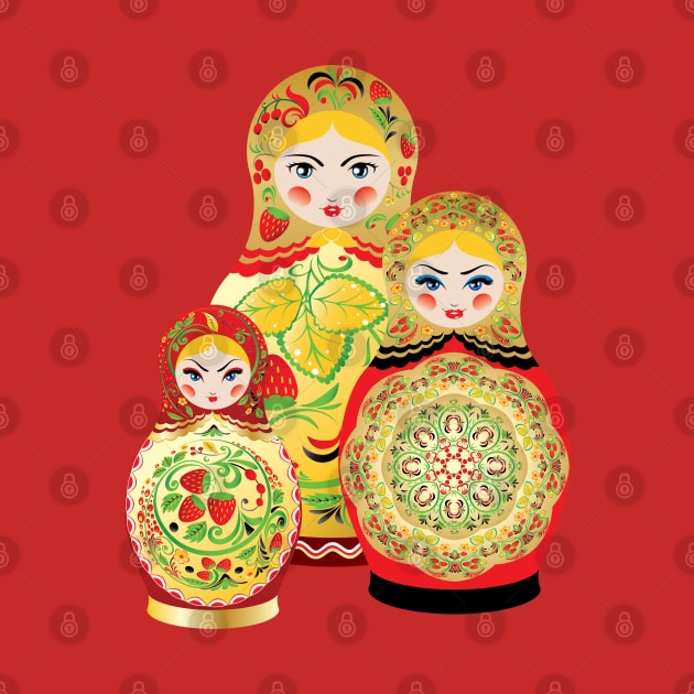 Colorful matryoshka dolls by AnnArtshock