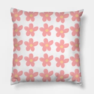 Peach flowers watercolor Pillow