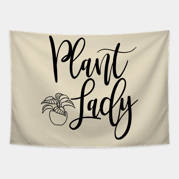 Cute Plant Lover Gift Plant Lady Tapestry by kmcollectible