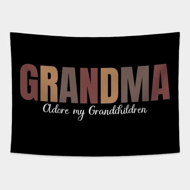 GRANDMA Adore My Grandchildren Tapestry by TrendyPlaza