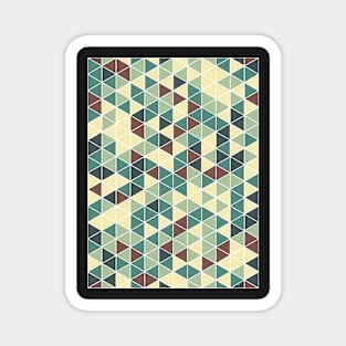 Geometric retro pattern Magnet