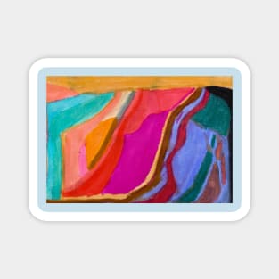 Colourful Unique Abstract Texta Colours Magnet