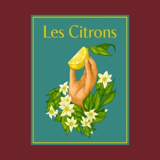 Les Citron Illustration - Lemon Citrus Design T-Shirt