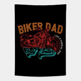 Biker Dad a Normal Dad Only Cooler | Retro Vintage Design Tapestry