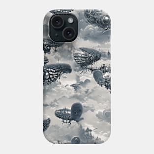 Busy traffic in the sky, monochrome Phone Case