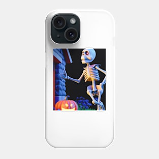 Trick-or-Treating Skeleton Phone Case