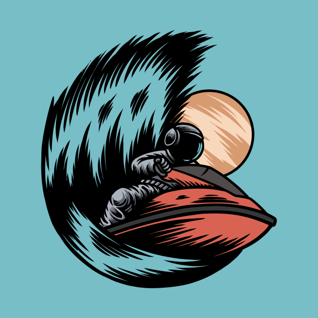 Astronaut Riding a Jet Ski by SLAG_Creative