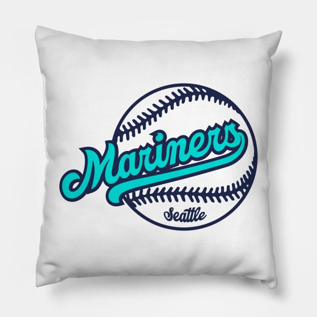 Mariners Classic Retro Pillow by Throwzack