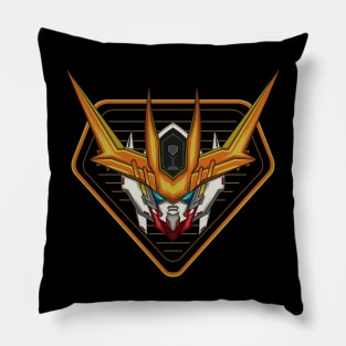 Robotic face in vintage style Pillow