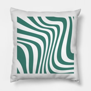 70's groovy wavy pattern Pillow