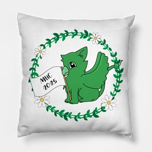 Mount Holyoke Green Griffins 2025 Pillow