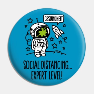 Gesundheit, Social distancing Expert level Corona quarantined Pin