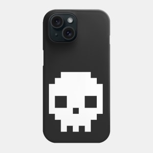 8 bit pixel skull Phone Case