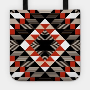 Native Tribal Red Pattern Tote