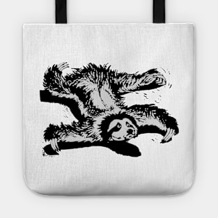 SAD SLOTH prehistoric three toed sloth from vintage artwork Tote