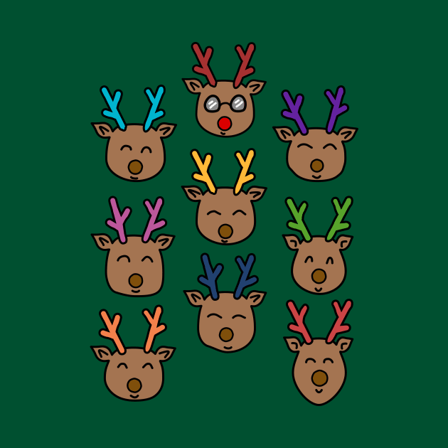 Santa's Reindeer by bluevolcanoshop@gmail.com