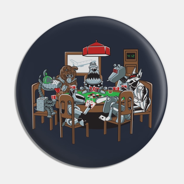 Robot Dogs Playing Poker Pin by zomboy