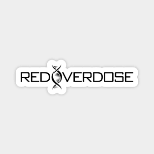 Red Overdose simple black logo Magnet