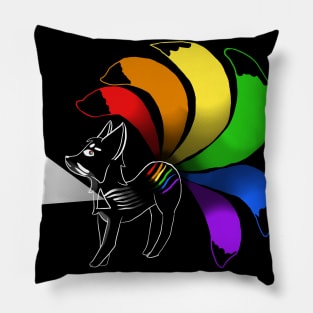 Prism Kitsune (transparent) Pillow