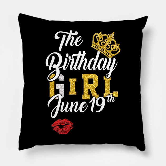 The Birthday Girl June 19th Pillow by ladonna marchand