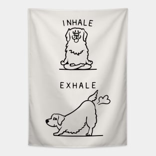 Inhale Exhale Golden Retriever Tapestry