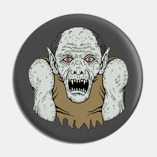 Ghoul Portrait Horror Art Pin