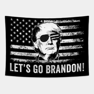 Let's Go Brandon Funny Trump American Flag Tapestry