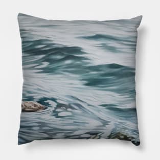 Vigil - ocean water painting Pillow