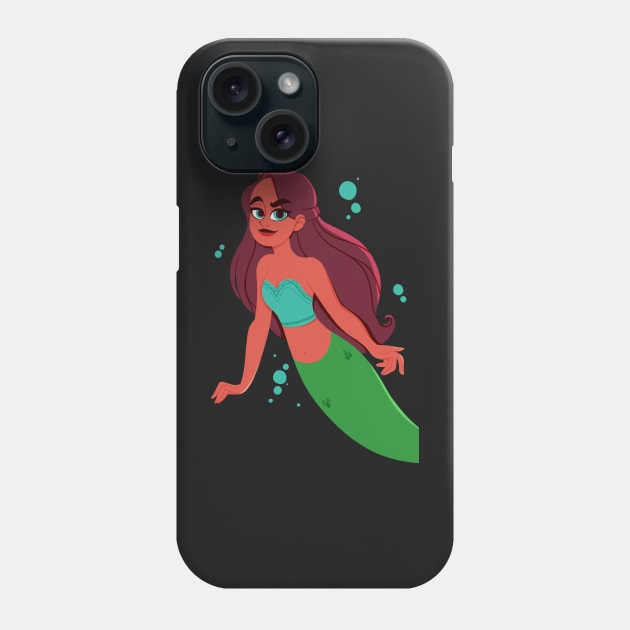 Purple Haired Mermaid Phone Case by Twkirky