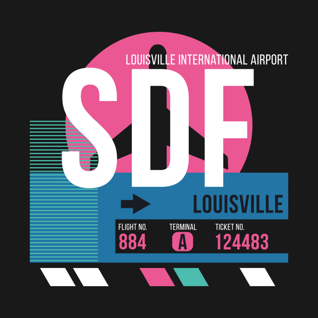 Louisville (SDF) Airport // Sunset Baggage Tag by Now Boarding