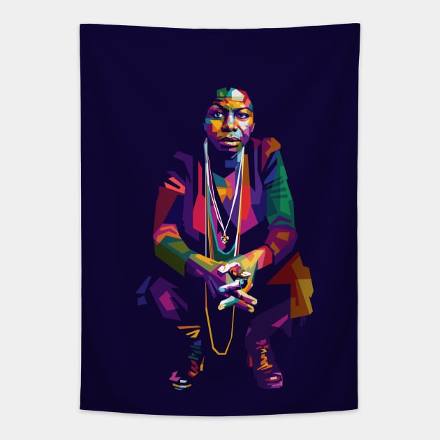 Nina Simone Tapestry by RJWLTG
