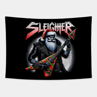 Sleigher Santa Claus Rock Christmas Tapestry