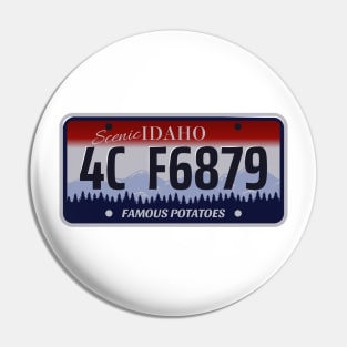 Idaho License Plate Pin