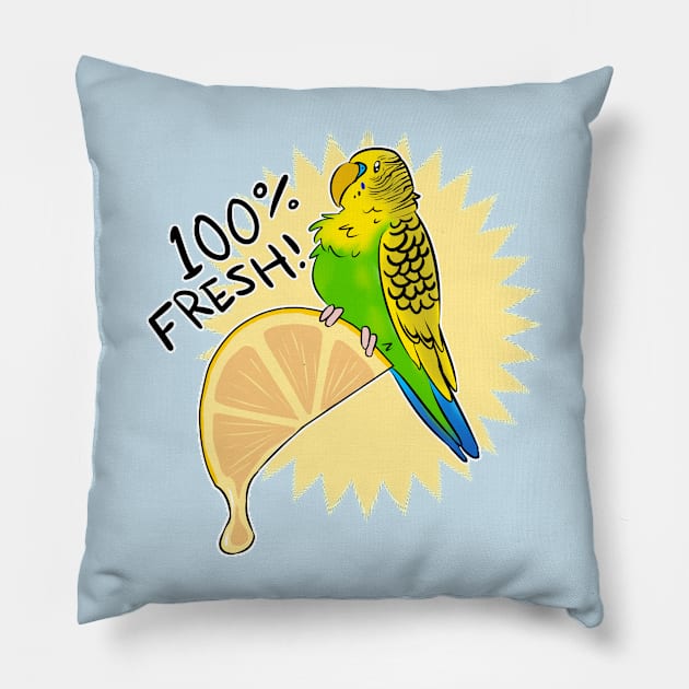 100% Fresh! Budgie certified! Pillow by Goldarcanine