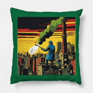 greed and fear ecosystem Pillow