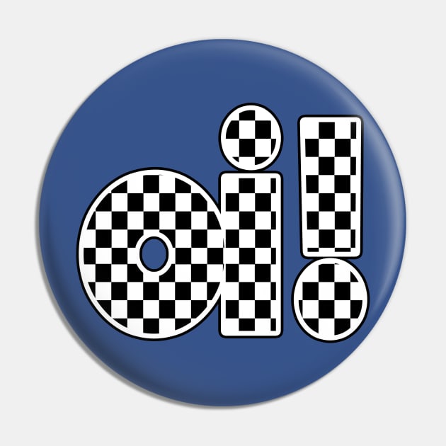 Oi Checkerboard Logo Pin by thebarnumstore