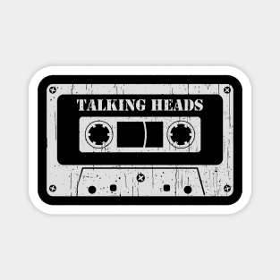 Talking Heads - Vintage Cassette White Magnet