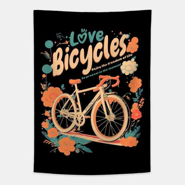 Love Cycling - Enjoy the freedom of life Tapestry by Darkside Labs