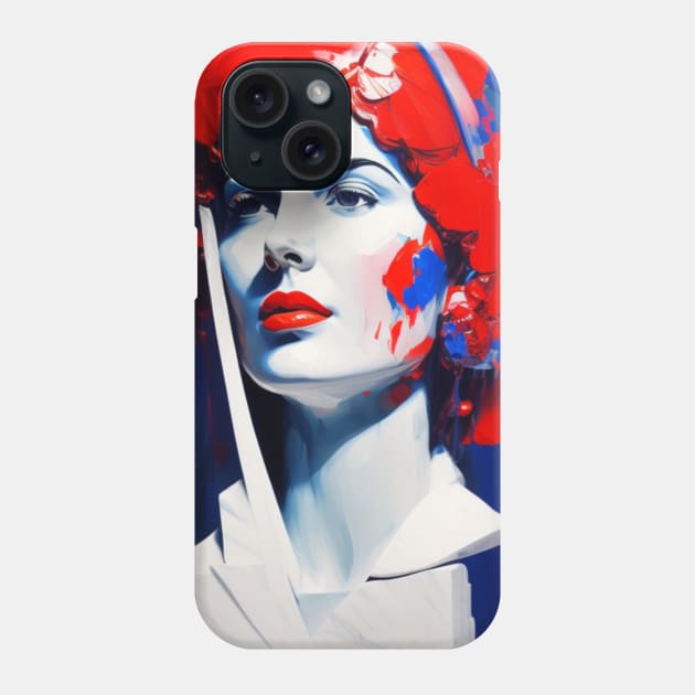 Blue & Red Lady #1 Phone Case by mateuskria