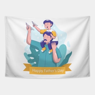 happy father day premium gift father's day - father's day gift from son Tapestry