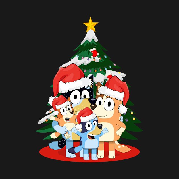 Discover BlueyDad Family Funny Christmas - BlueyDad And Bingo - T-Shirt