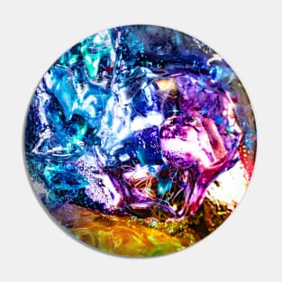 Abstract colorful crystal, gem Pin