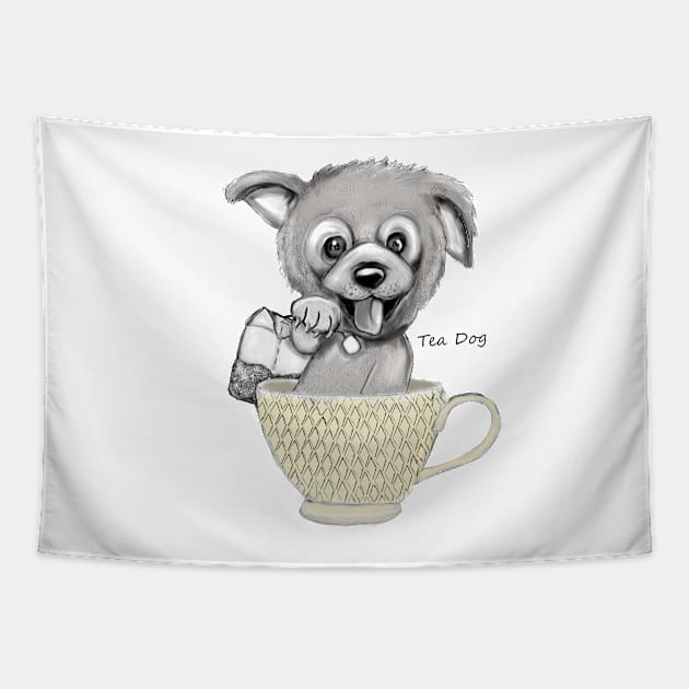 tea dog Tapestry by msmart