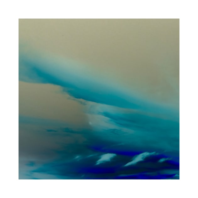 Blue pastel cloud sky painting by Breccia