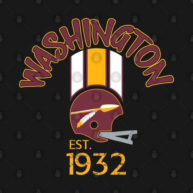 Classic Washington Football Helmet EST 1932 by FFFM