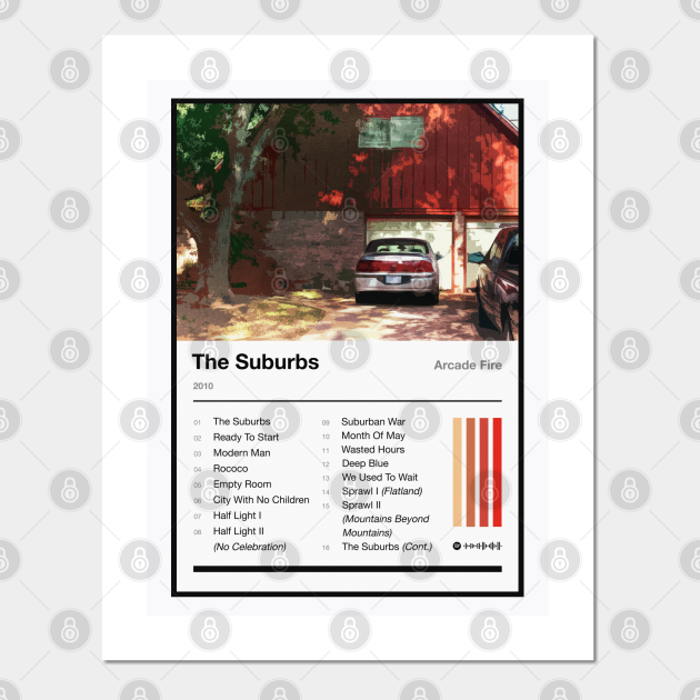 The Suburbs Tracklist 2 Arcade Fire Posters And Art Prints Teepublic