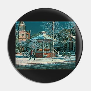 The Town Square in Winter II Pin