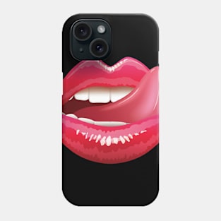 Funny Tongue face mask Phone Case