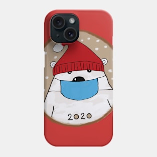 Polar Bear Wearing a Face Mask Phone Case