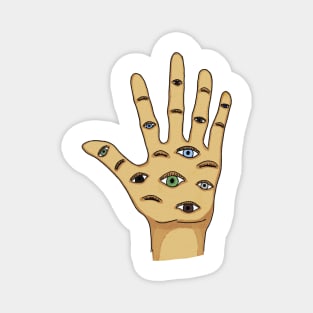 Palm of Left Hand with Eyes Magnet